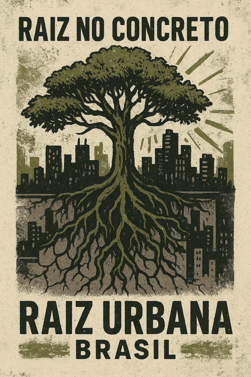 Camiseta da coleção Origem – elementos naturais e folhagem